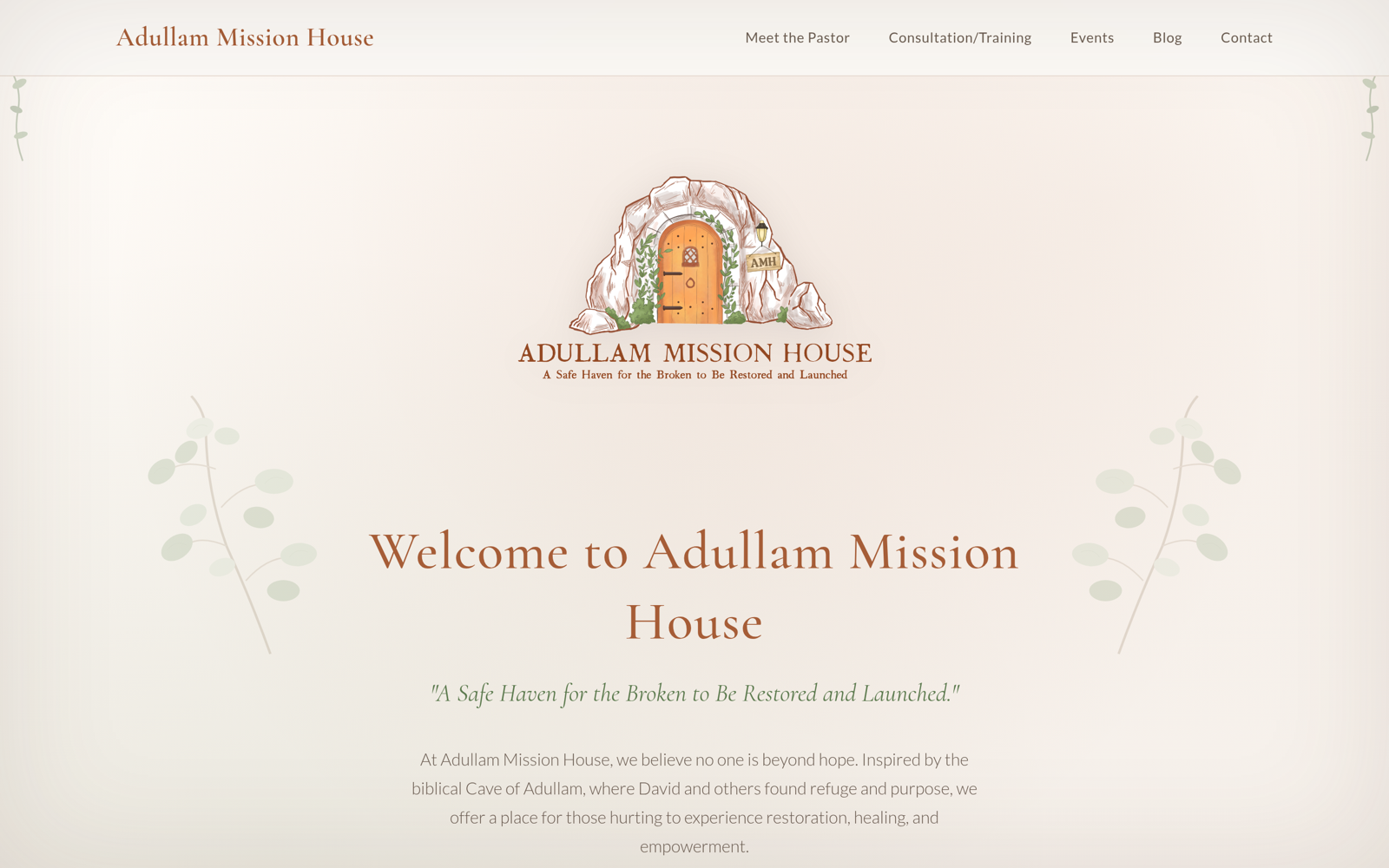 Adullam Mission House Website