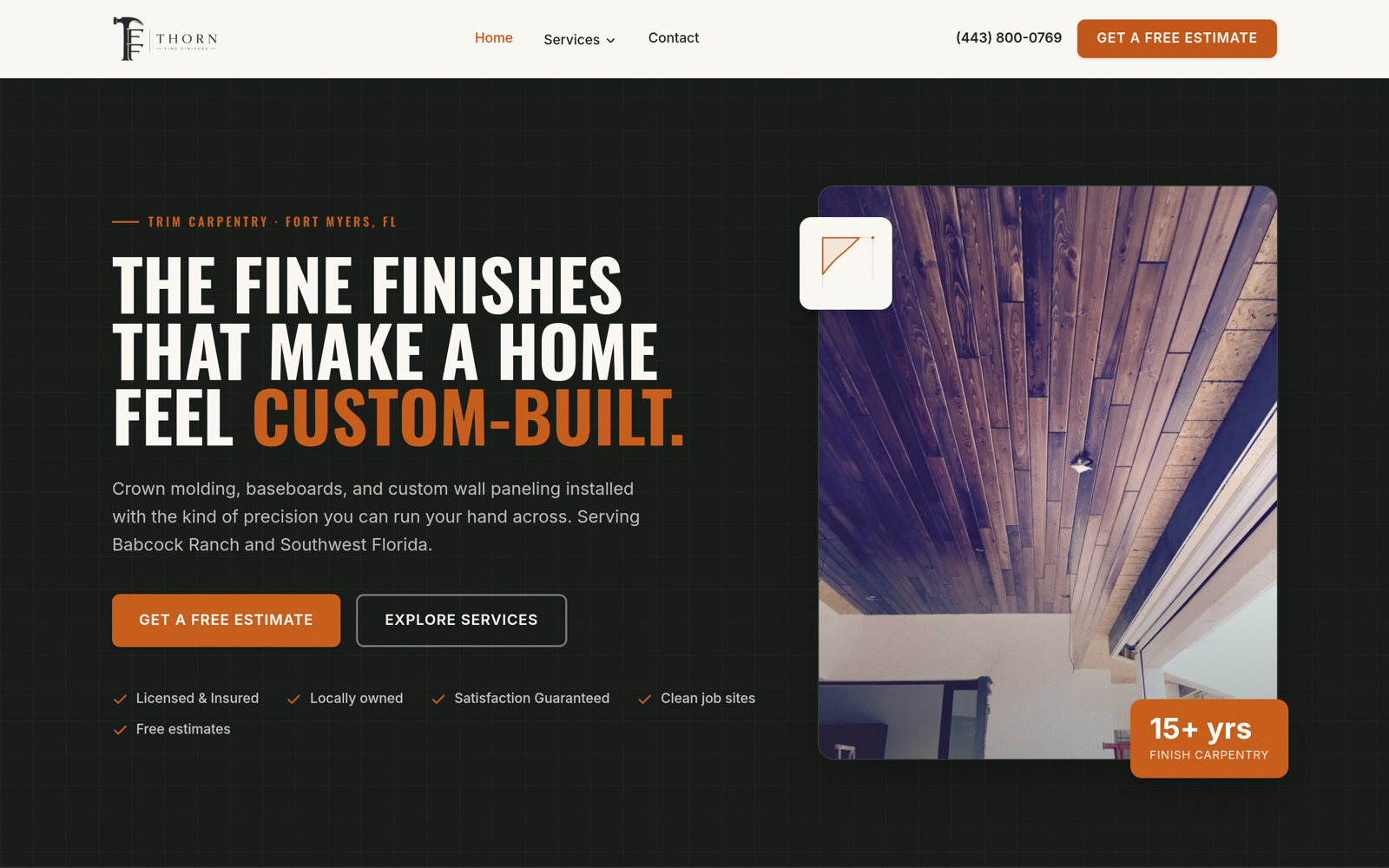 Thorn Fine Finishes Website